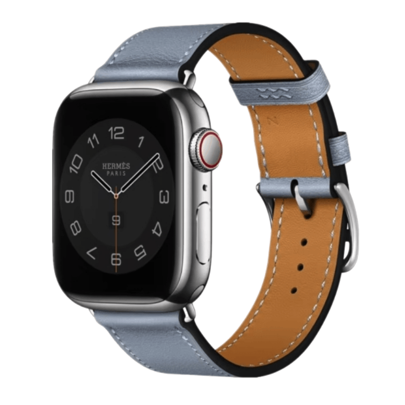 WristCo White Stitch Leather Band