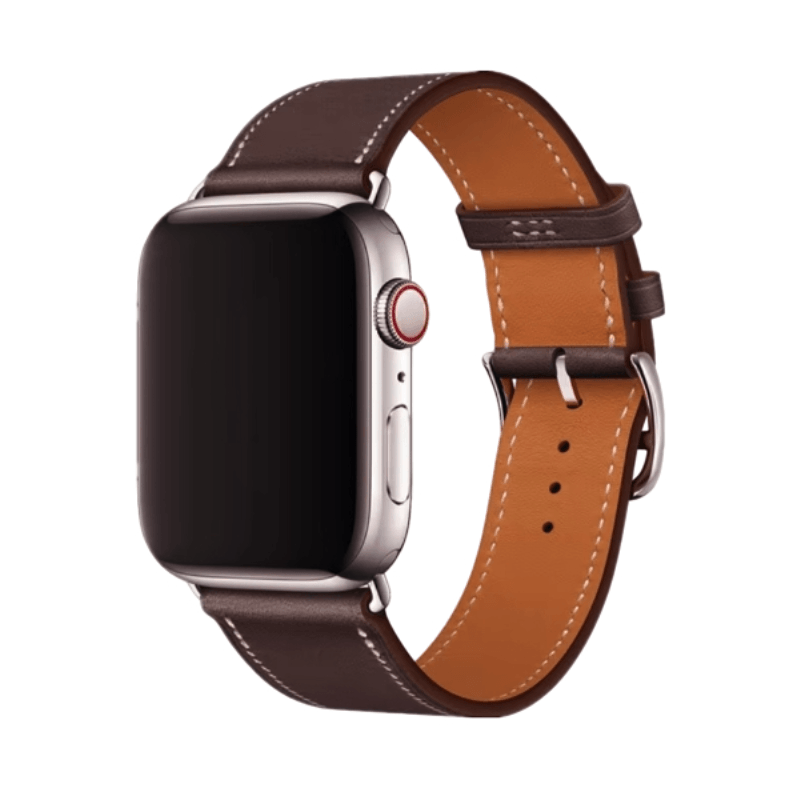 WristCo White Stitch Leather Band